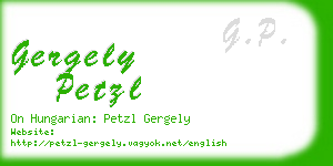 gergely petzl business card